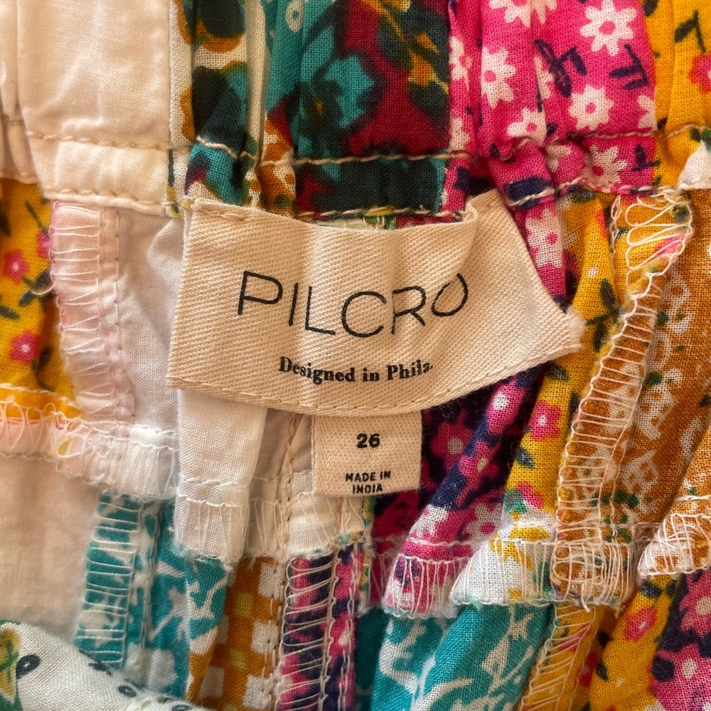 Pilcro Multicolor Patchwork High Waist Shorts - image 7